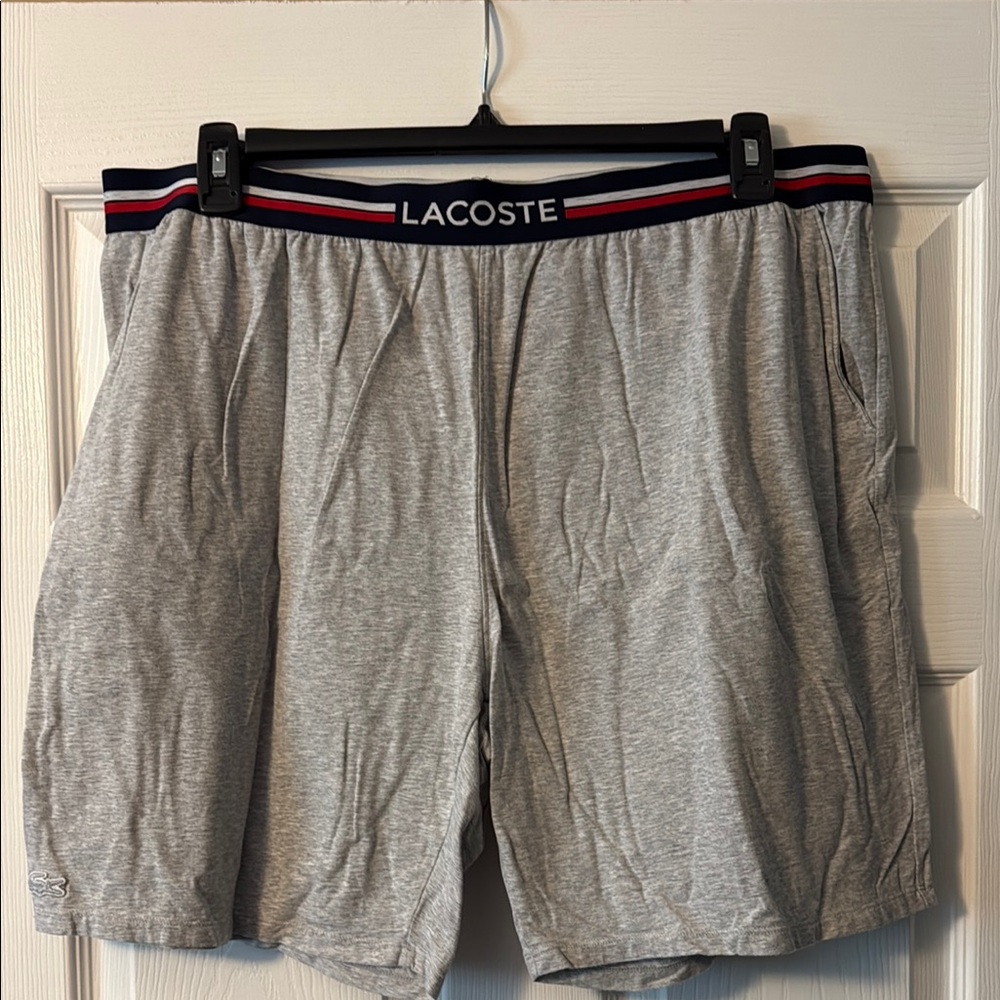 Lacoste Men’s Gray Pajama Shorts (3XL) - Gently Worn/Smoke & Pet Free